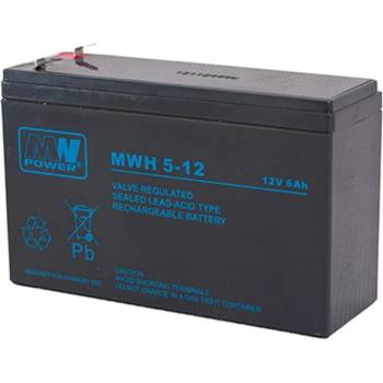 MW Акумулаторна батерия MW MWH 5-12L, 12V, 6Ah, AGM, F1/F2 конектори (MWH 5-12L)