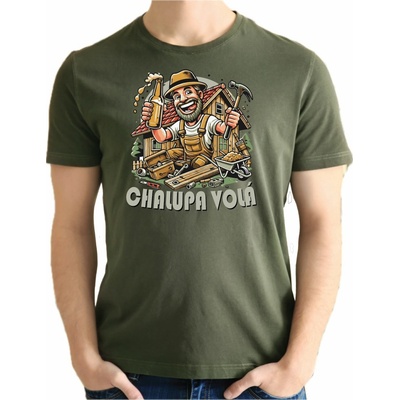 Fajntričko tričko Chalupa volá, sv. khaki