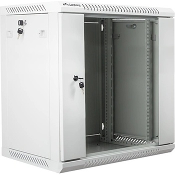 Lanberg rack cabinet 19 wall-mount 12U / 600x450 for self-assembly (flat pack) grey (WF01-6412-10S)