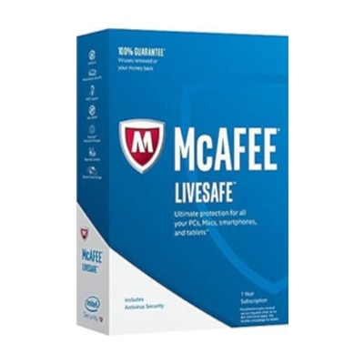 McAfee LiveSafe neomezeně lic. 1 rok (MLS-1YUD)