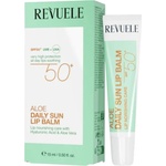  REVUELE Aloe Daily Sun Lip Balm SPF 50+, подхранващ слънцезащитен балсам за устни с алое и хиалуронова киселина, 15 ml