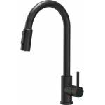 Quadron Кухненски смесител с издърпващ се душ Quadron Pop Cindy, карбоново черно покритие (52140BLM)