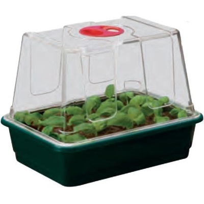 Garland skleník Small High Dome Propagator Green s drenáží, tvrdý plast, nevyhřívaný, 23x17x18 cm