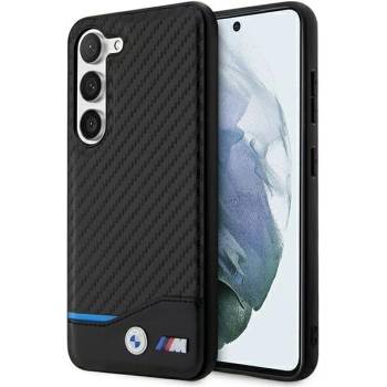 BMW Кейс BMW BMHCS23M22NBCK за Samsung Galaxy S23 Plus S916, черен / черен, Leather Carbon (BMW000537-0)