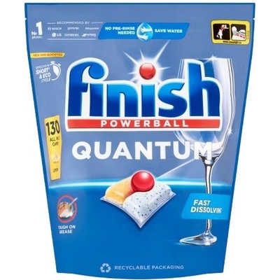 Finish Завършете Quantum всичко в 1 лимон капсули за миялна машина 130pcs + подарък проба продукт (5908252018475)