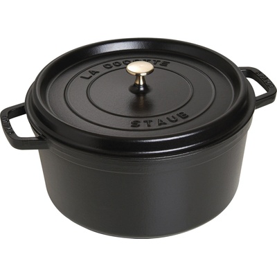 Staub Cocotte hrnec kulatý 30 cm 8,35 l černá