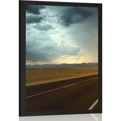 Plakát cesta uprostřed pouště - 40x60 no frame