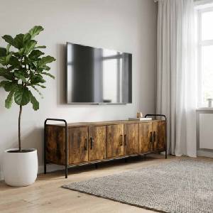 vidaXL ТВ шкаф 146 x 33 x 50 см Опушен дъб Инженерна дървесина (8013742)