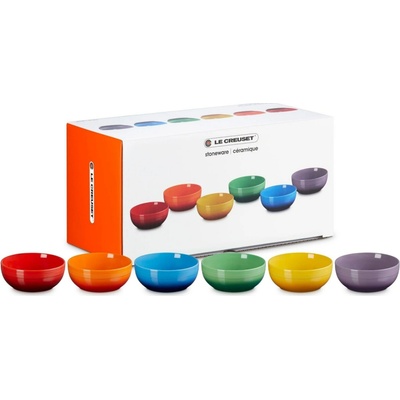 Le Creuset Jídelní miska COUPE RAINBOW kamenina 16 cm 770 ml 6 ks