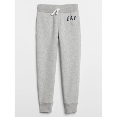 Detské tepláky fleece logo Sivá