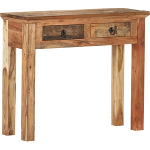 vidaXL Конзолна маса, 90, 5x30x75 см, акация и регенерирано дърво масив (320381)