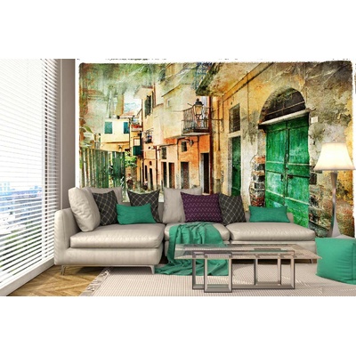 DIMEX ART Самозалепваща се флизелинова фототапета стари улици италия 375 x 250 см