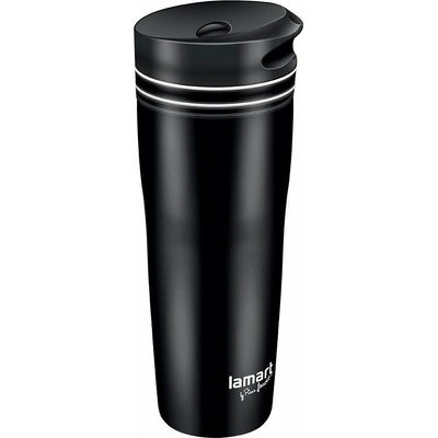 Lamart termohrnček 360 ml čierno biela