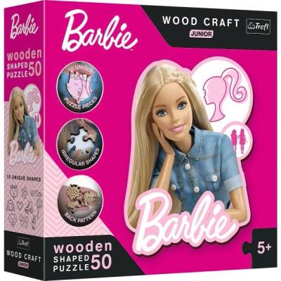Trefl Дървен пъзел Junior 50 части - Красива Barbie
