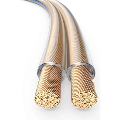 PureLink speaker cable OFC 2x1.50mm2 (0.10mm), 15.0m, transparent with blue characteristic curve - SP000-015