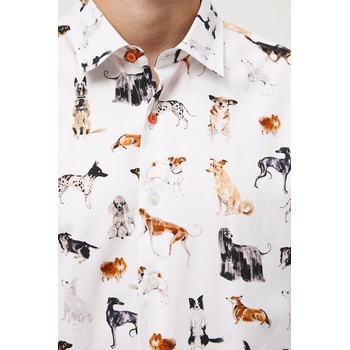 MEDICINE Памучна риза Medicine в бежово със стандартна кройка с класическа яка (RW25-KDM407)