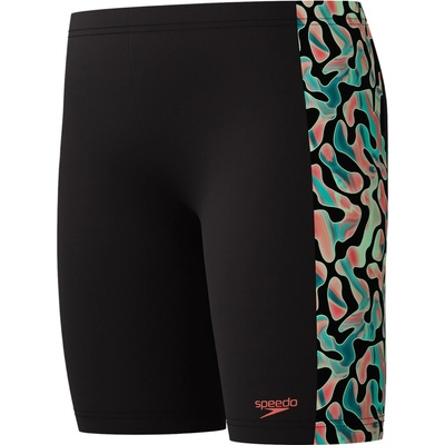 Speedo Digital Allover Panel Jammer Black Green Red