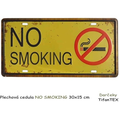 Plechová ceduľa NO SMOKING