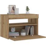 vidaXL Нощно шкафче с LED светлини Artisan Oak 60x35x40 cm (3329176)