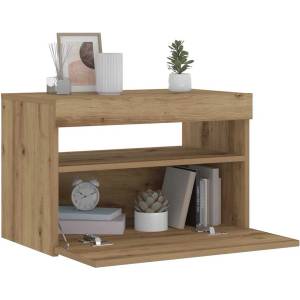 vidaXL Нощно шкафче с LED светлини Artisan Oak 60x35x40 cm (3329176)