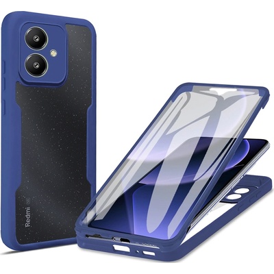 Techsuit Калъф за Xiaomi Redmi 13C 5G 5G / Poco M6 + калъф - ColorVerse 360 Series - син