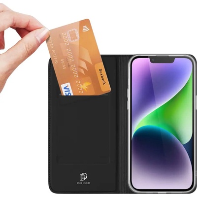 Dux Ducis Калъф с отделение за карти Dux Ducis Skin Pro за iPhone 15 Plus, черен (6934913025383)