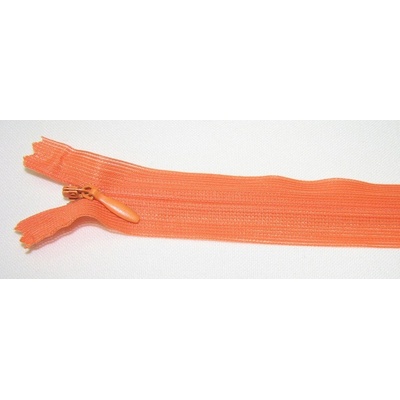 Zips krytý nedeliteľný 25cm oranžová