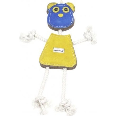 animALL Hračka Medvěd velký kůže natural podložená plstí 35 x 22 cm