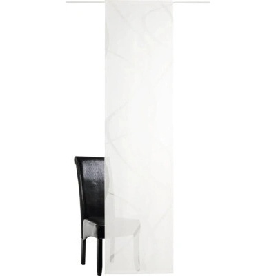 Japonská stěna na míru Wave, bílá, polotransparent, šířka 60 cm