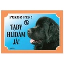 Dafiko Tabuľka novofoundlandský pes čierny 1 ks