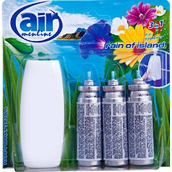 Air Menline Rain of Island Happy spray osvěžovač vzduchu komplet + náplně 3 x 15 ml