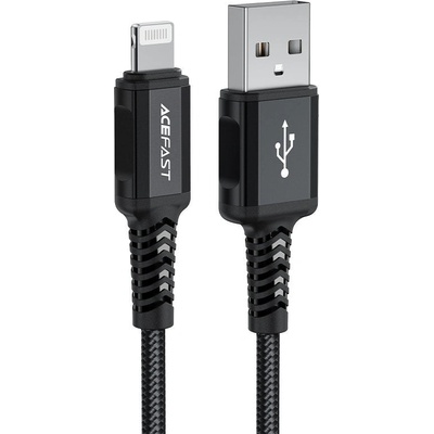 Кабел за зареждане Acefast MFI от USB към Lightning, 1.8m, 2.4А, Черен (C4-02-A-L black)