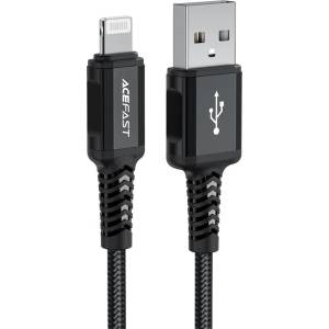 ACEFAST Кабел за зареждане Acefast MFI от USB към Lightning, 1.8m, 2.4А, Черен (C4-02-A-L black)