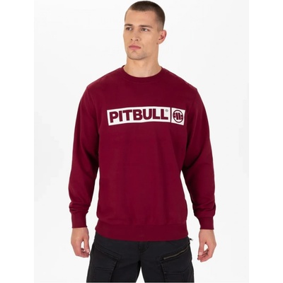 Pitbull West Coast mikina pánska HILLTOP Crew Terry burgundy