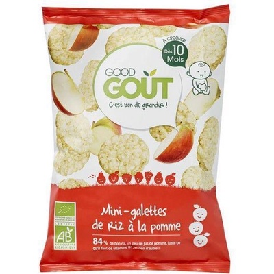 Good Gout Мини оризови бисквити BIO с ябълки 40g Good Gout