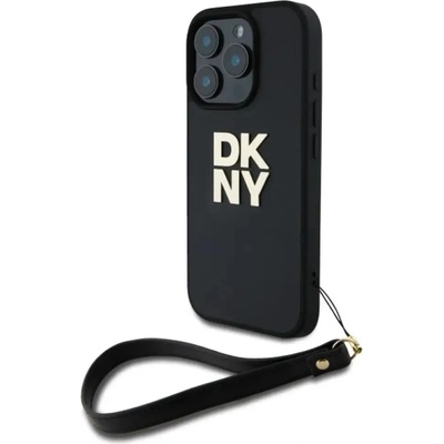 DKNY Калъф за iPhone 16 Pro с лого на DKNY за китка - черен (3666339334567)