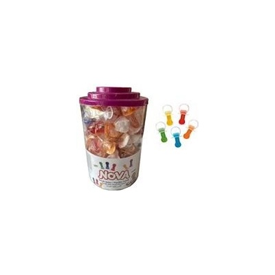 NOVA CANDY Lízátko dudlík v plastové dóze 6 g