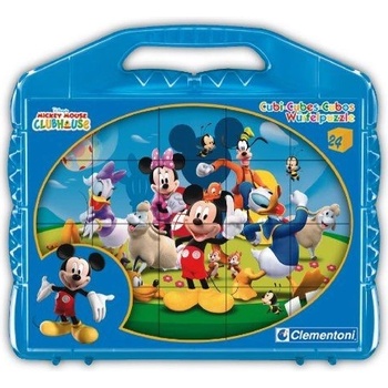 Clementoni Disney Kostky v kufříku Mickey Mouse 24 ks
