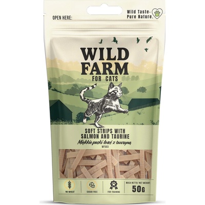 Wild Farm mäkké lososové pásiky s taurínom 50 g