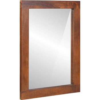 vidaXL Огледало с огледало Кафяво и сребристо 50 x 70 cm (4018911)