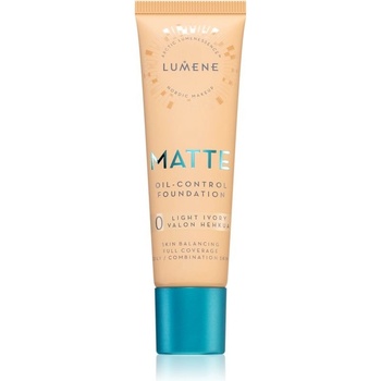 Lumene Nordic Makeup Matte fluidní make-up pro mastnou a smíšenou pleť 0 Light Ivory 30 ml