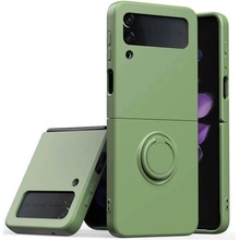 SES Silikonový ochranný obal s držákem na prst Samsung Galaxy Z Flip5 5G F731B světle zelené