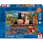 Schmidt Spiele Пъзел Schmidt от 1000 части - Семейство кучета край езерото (59778)