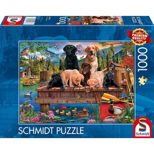 Schmidt Spiele Пъзел Schmidt от 1000 части - Семейство кучета край езерото (59778)