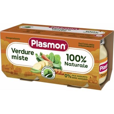 PLASMON Зеленчуково пюре Plasmon - Зеленчуци микс, 2 х 80 g (1700)