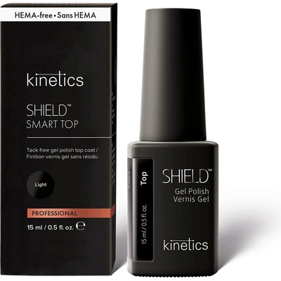 Kinetics SHIELD Art TOP COAT gel lak bezvýpotkový NO HEMA 15 ml