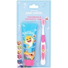 Pinkfong Baby Shark dárková sada: zubní kartáček 1 ks + zubní pasta 75 ml