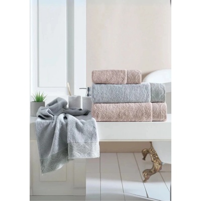 Soft Cotton Ručník HERA s krajkou 50 x 100 cm Béžová