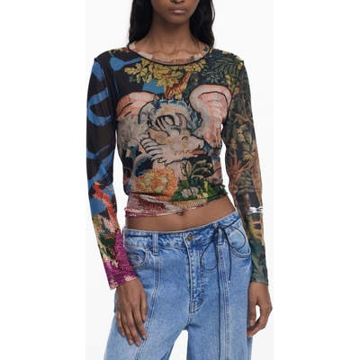 Desigual Дамска блуза с дълги ръкави desigual, Размер l, Цвят Черен (25wwtk39_ne5028)