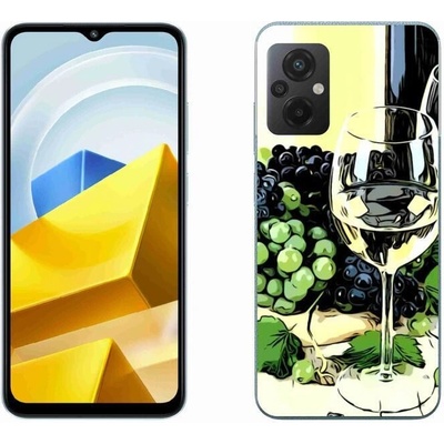Pouzdro mmCase Gelové Xiaomi Poco M5 4G - sklenka vína
